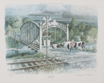 Woldemar Neufeld - The Boardman Bridge, Litho