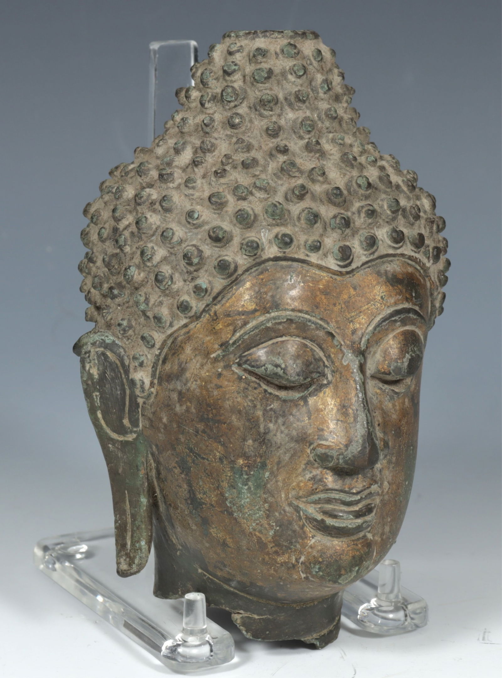 Thai Gilt Bronze Buddha Head (1 of 5)
