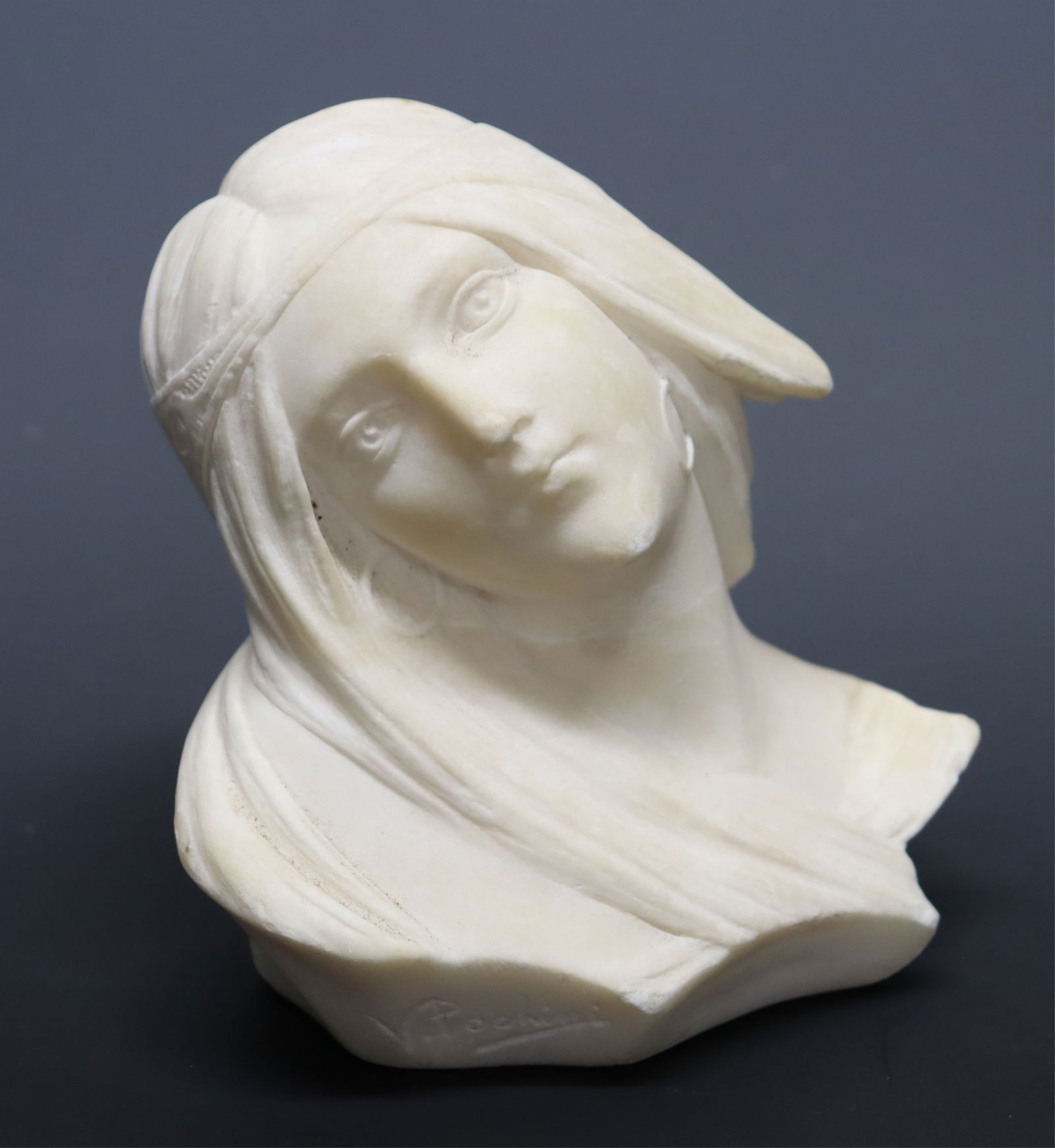 Vittorio Pochini - Bust of a Lady - Alabaster (1 of 5)
