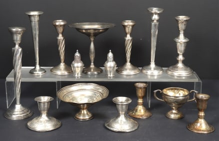 Group of Weighted Sterling Silver Tableware