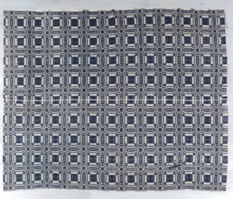 American Blue & White Coverlet