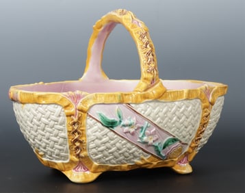 Continental Majolica Basket