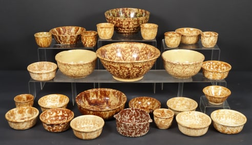 Large Group of Spatterware
