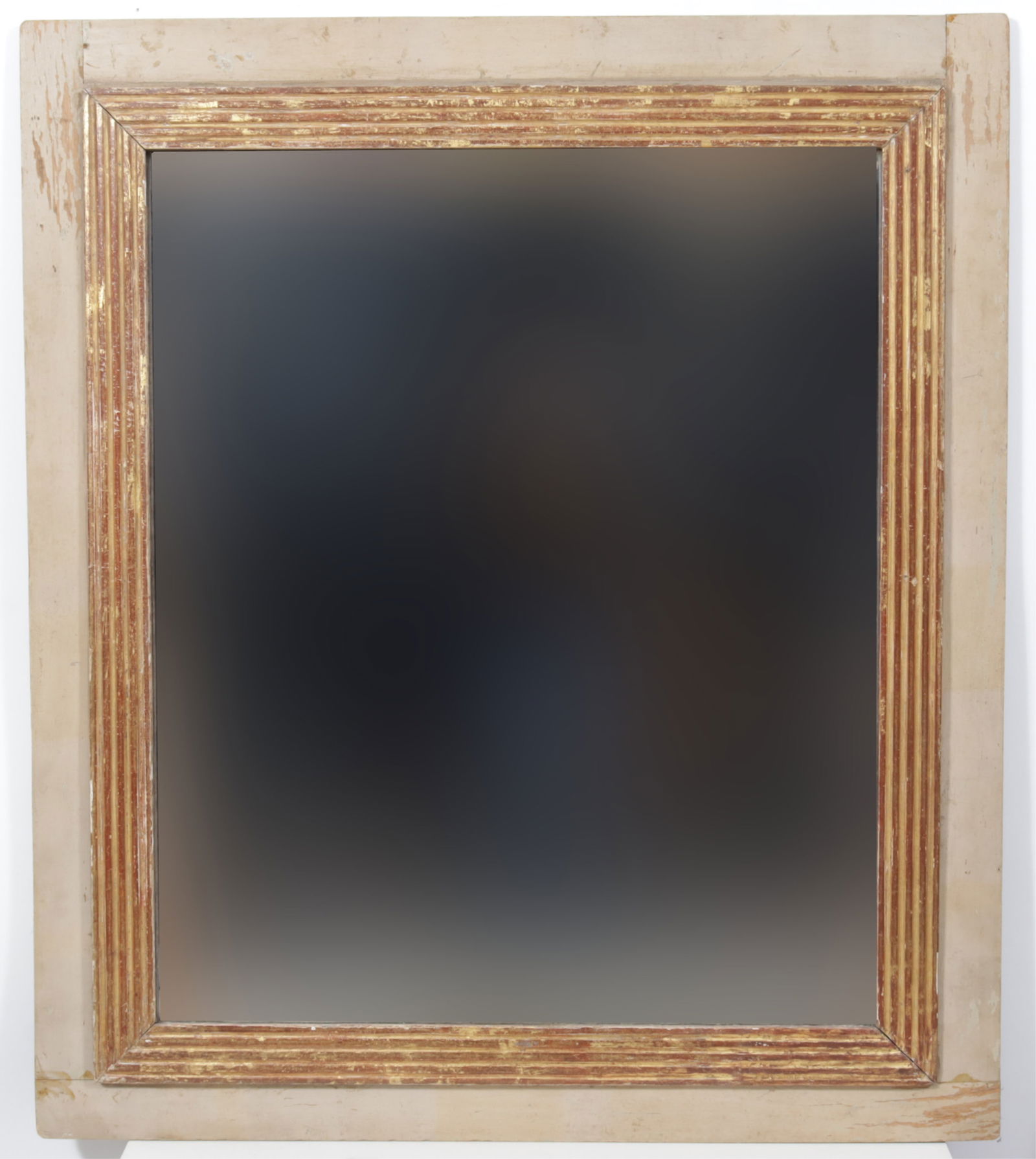 Swedish Classical Style Parcel Gilt Mirror: Swedish Classical Style Parcel Gilt & Cream Painted MirrorDimensions: 49.25" H x 42.25" W