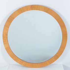Baker Empire Mahogany Veneer Mirror