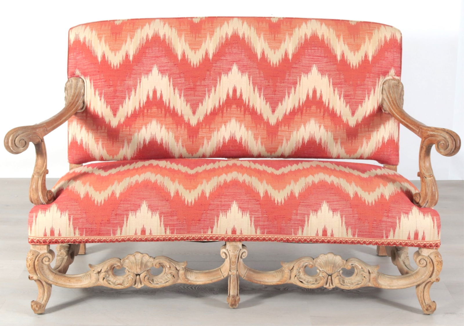 Rococo Style Bleached Oak Canape (1 of 7)