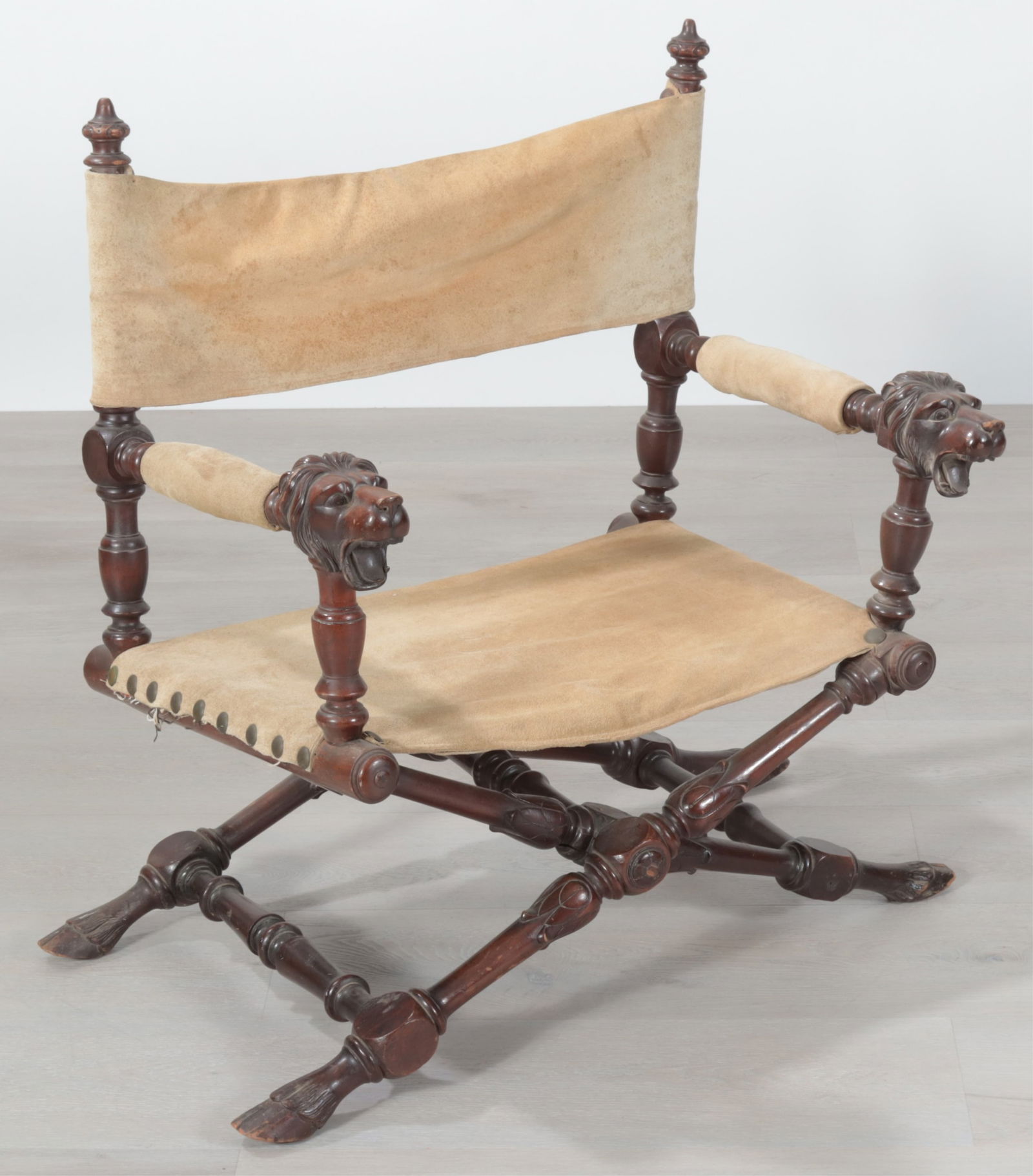 English Walnut Folding Hunt Chair, 19th/20th C. (1 of 6)