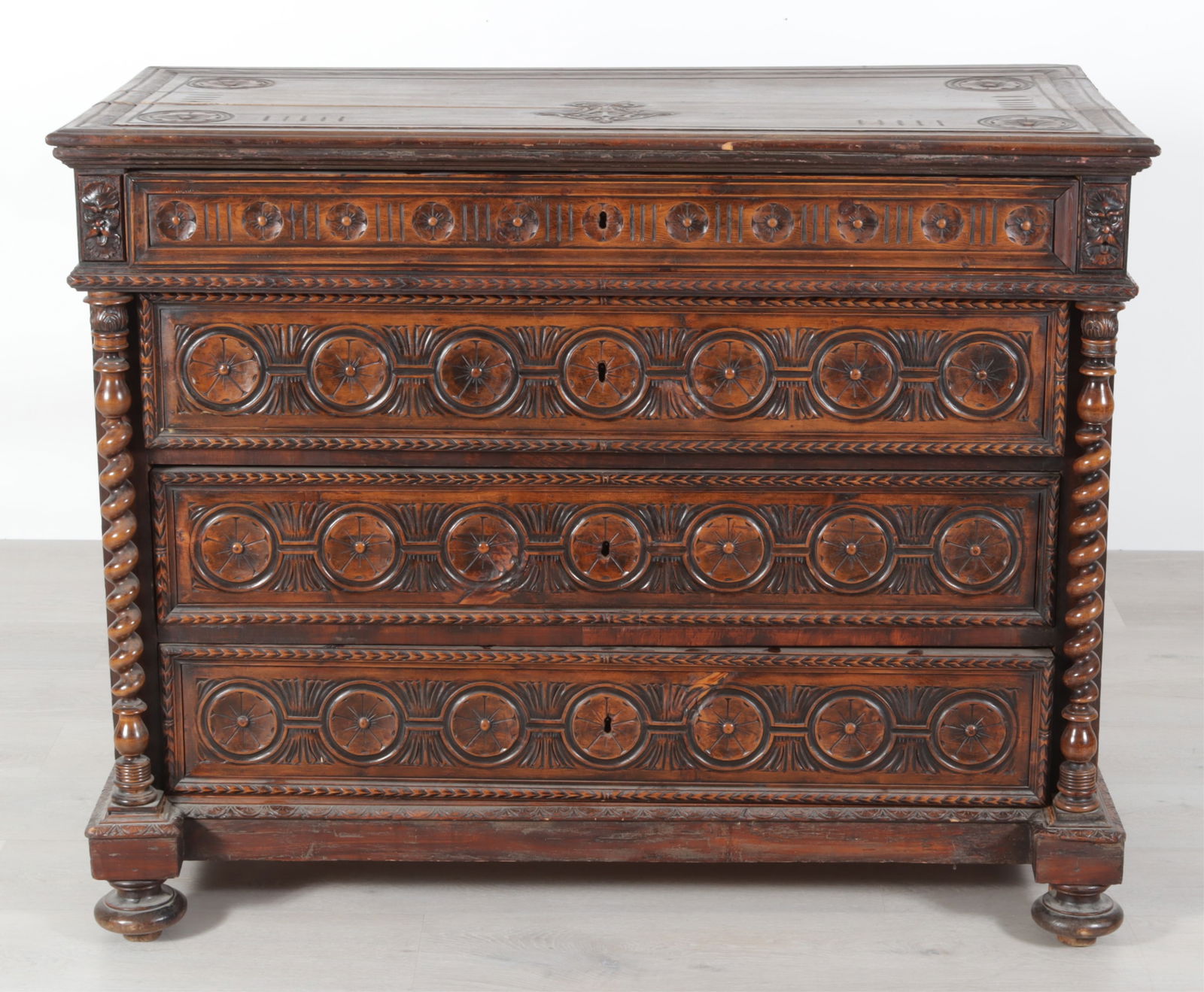 English Baroque Revival Walnut Chest, 19th/20th C. (1 of 11)