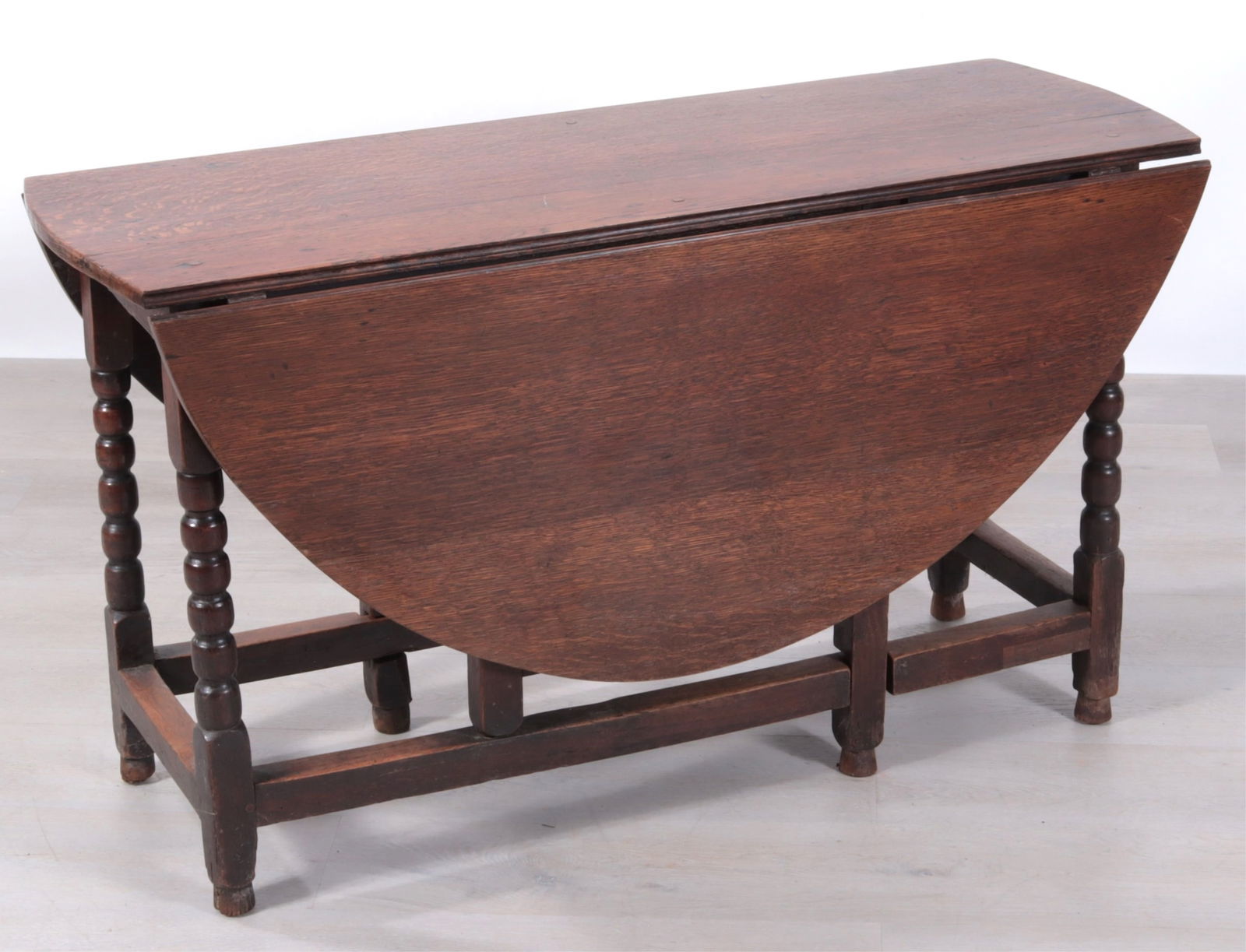 English Oak Gate Leg Drop-Leaf Table (1 of 9)