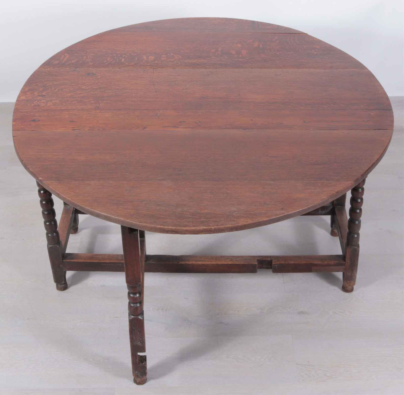 English Oak Gate Leg Drop-Leaf Table - 3