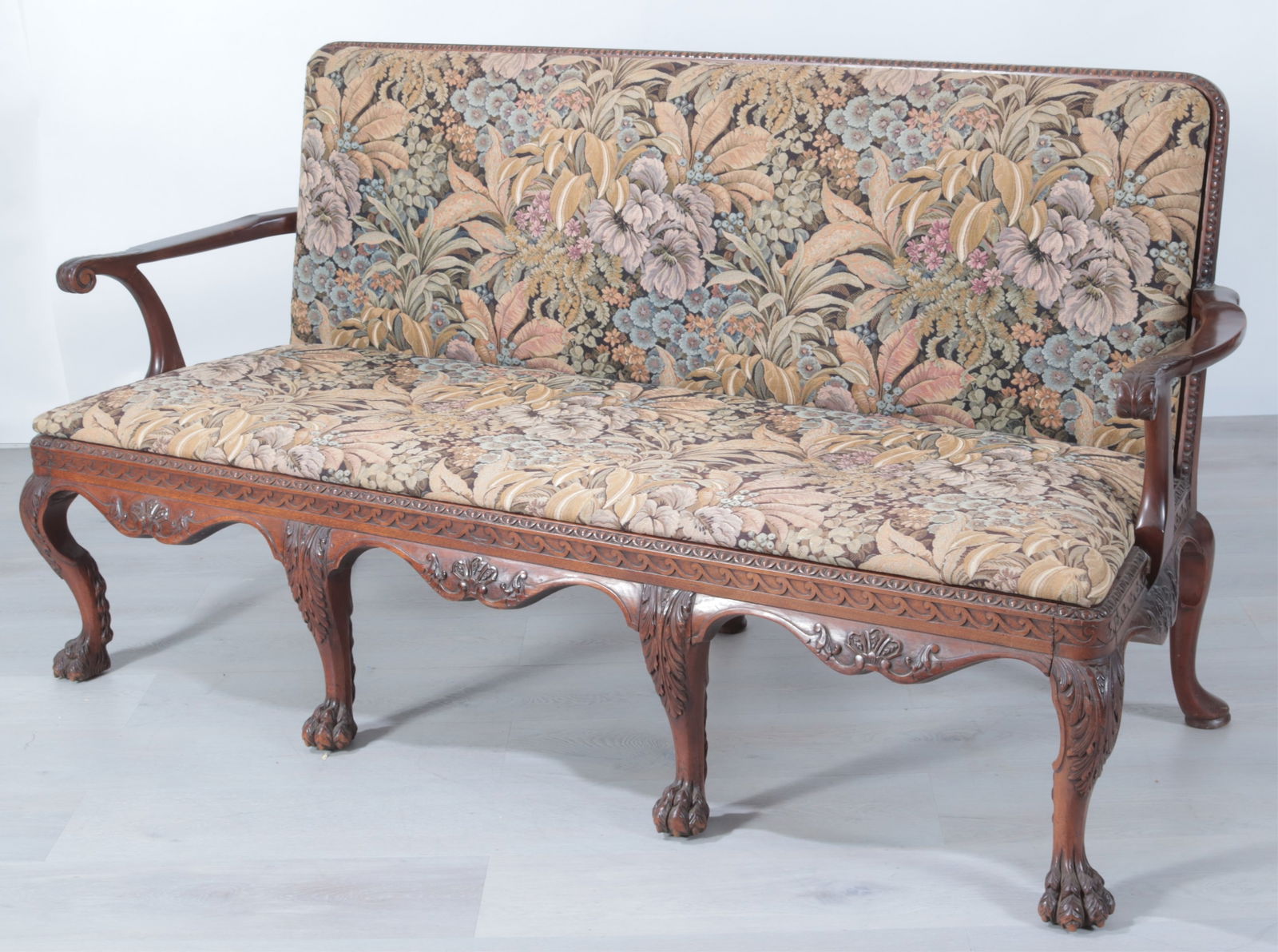 Irish George II Style Mahogany Settee (1 of 7)