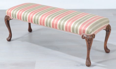 George II Style Walnut Stained Bench