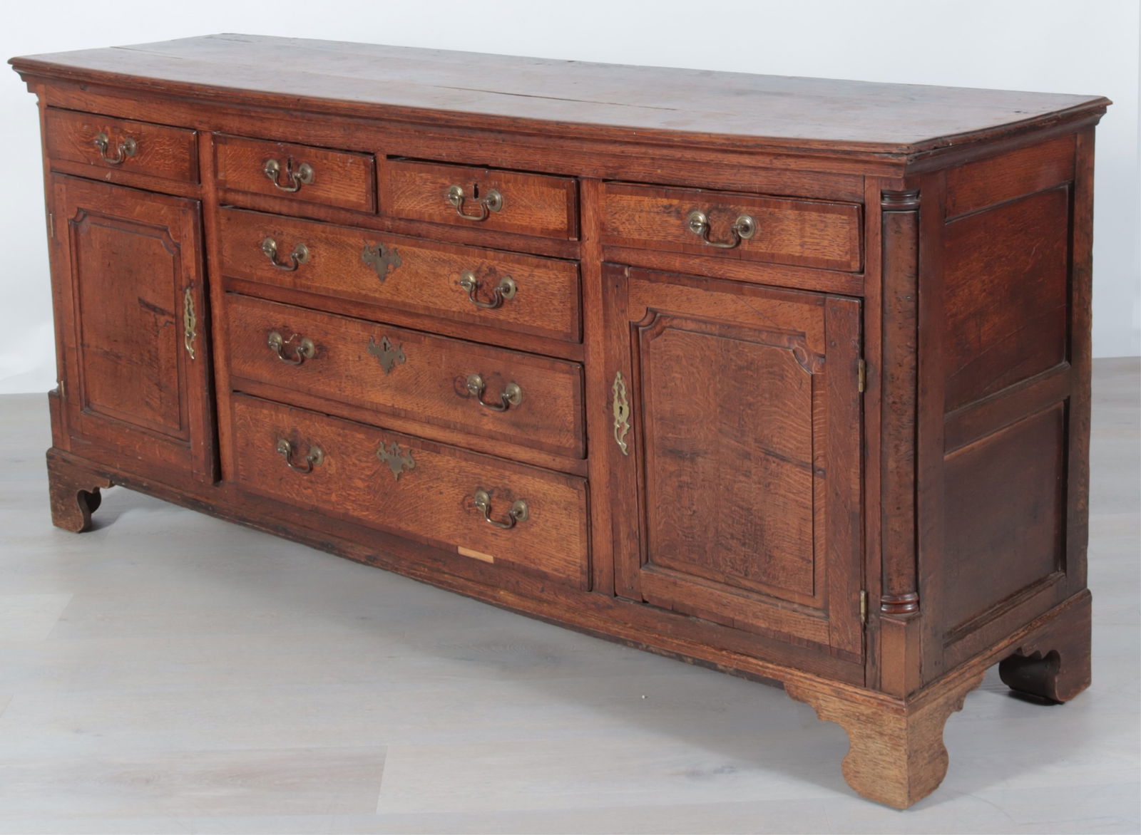 George III Inlaid Oak Dresser, 18th C. (1 of 6)