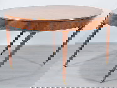 Regency Style Inlaid Mahogany Dining Table (1 of 10)