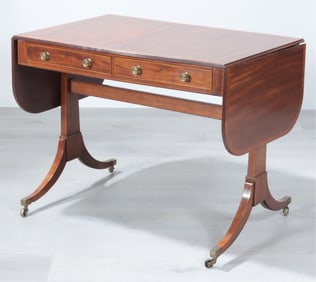 Regency Inlaid Mahogany Sofa Table, Early 19th C.