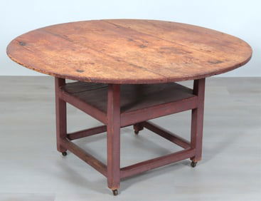 American Red Painted Chair Table