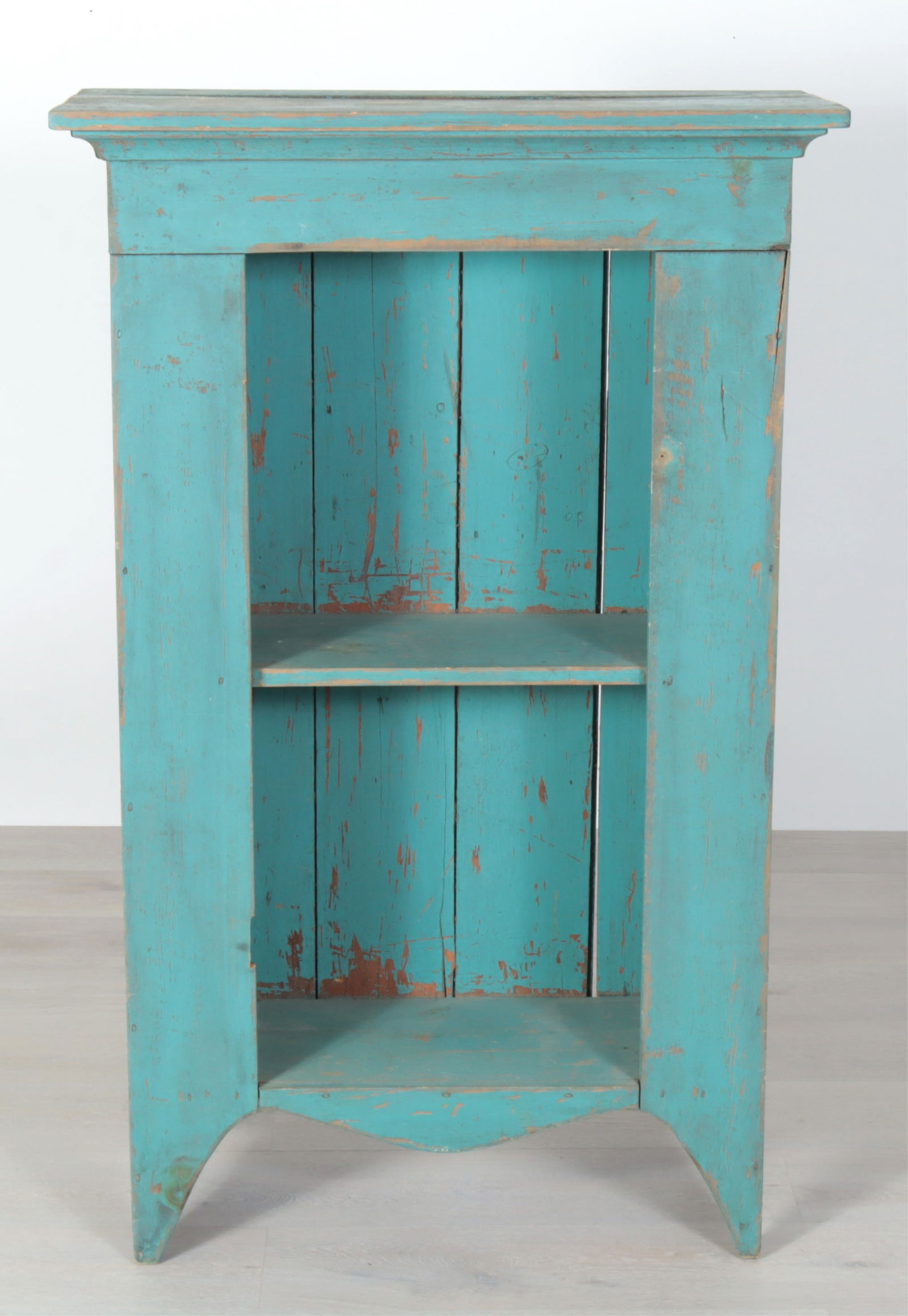 Country Blue Painted Pine Bookcase: Country Blue Painted Pine BookcaseDimensions: 49.75" H x 31.75" W x 18" D