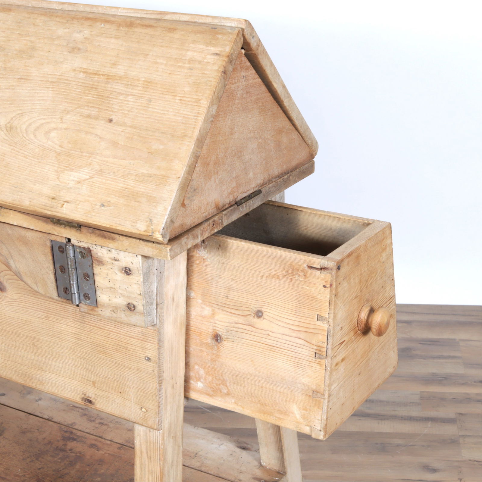 Knotty Pine Dropleaf Work Bench - 4