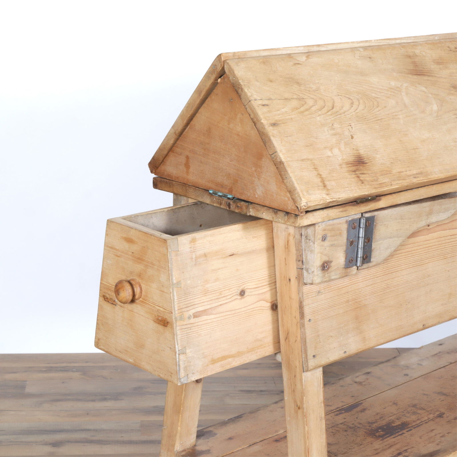 Knotty Pine Dropleaf Work Bench - 5