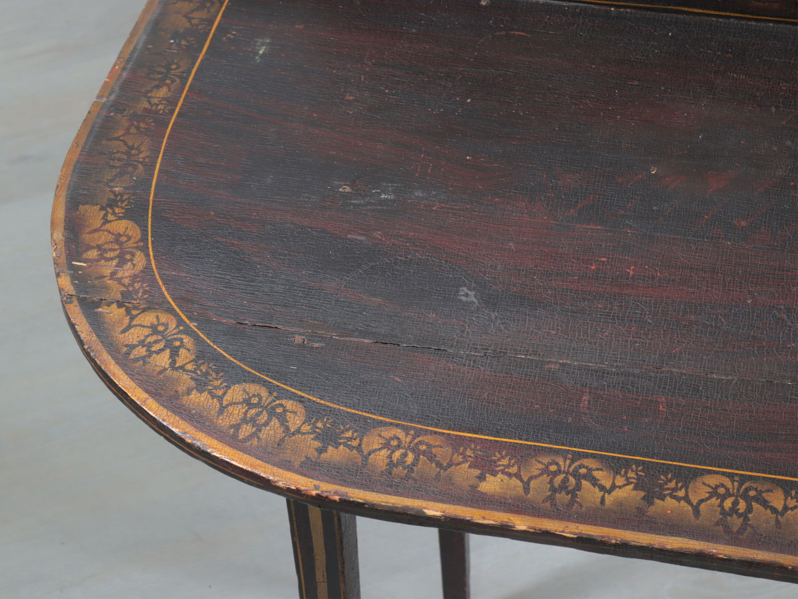 American Classical Stencil Side Table - 5