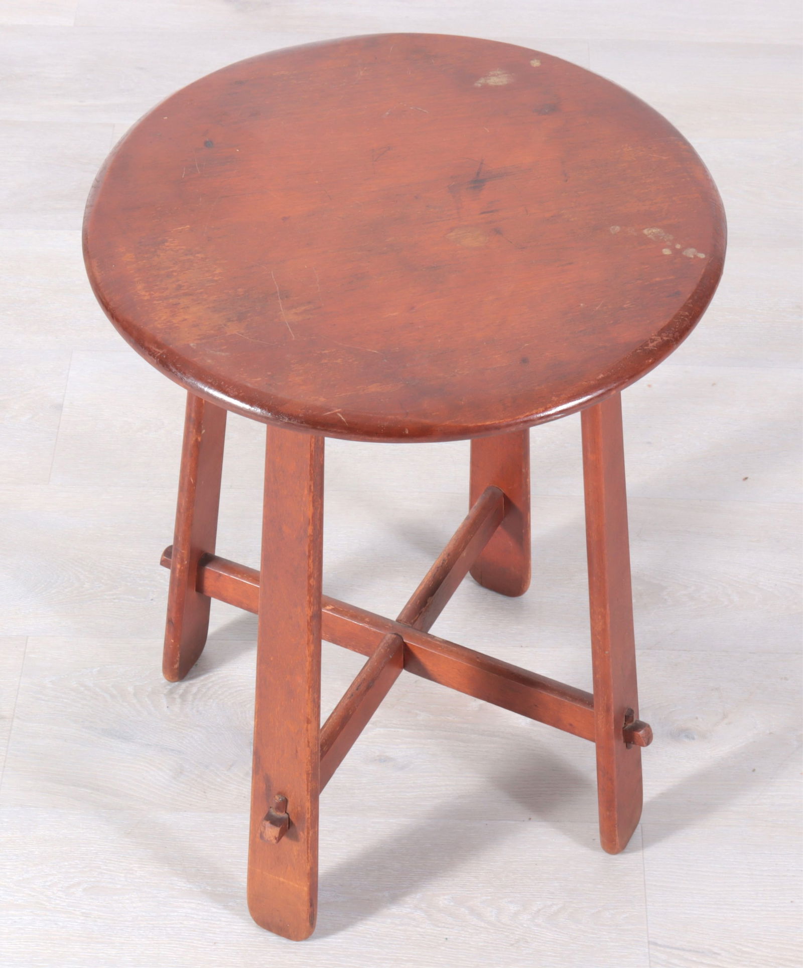 Mission Style Circular Small Table - 2