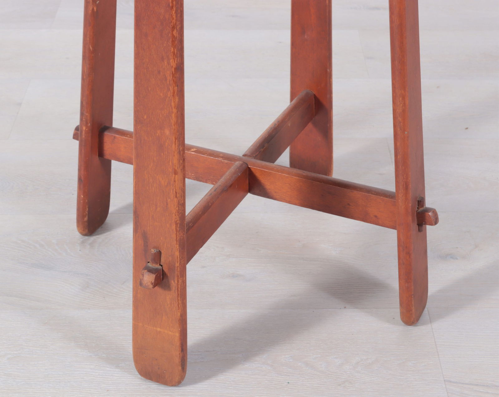 Mission Style Circular Small Table - 3