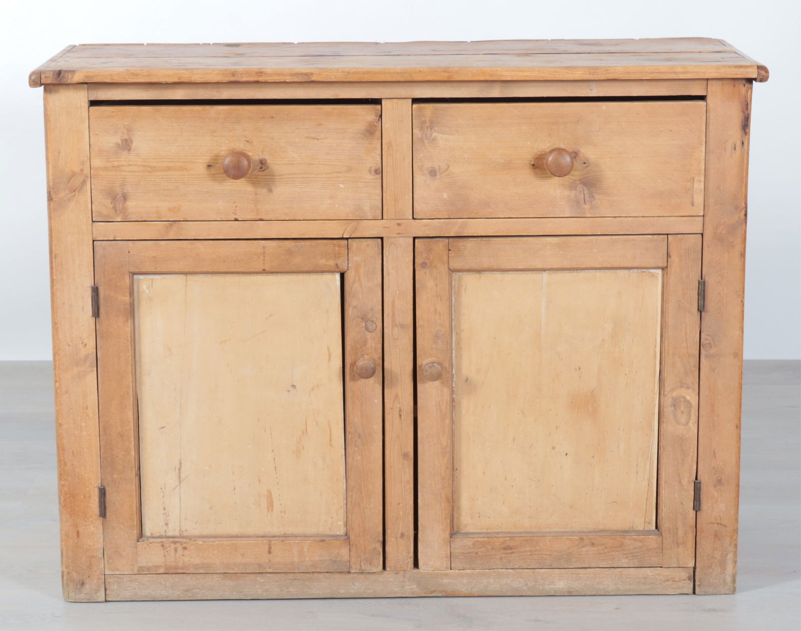 Country Pine Cabinet: Country Pine Cabinet, with two drawers, two cabinet doorsDimensions: 35.75" H x 47.5" W x 18.5" D