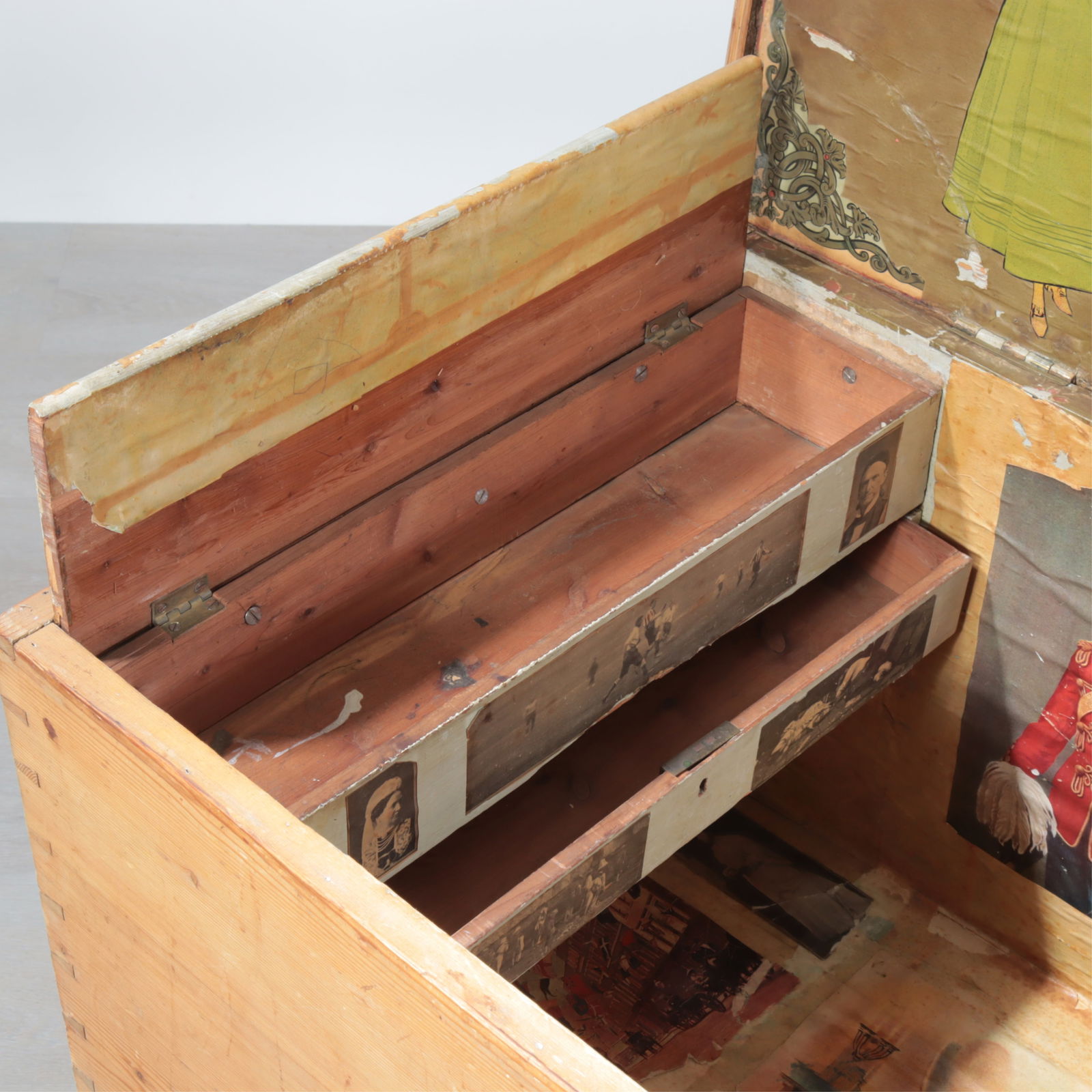 Country Pine Captain's Chest - 5