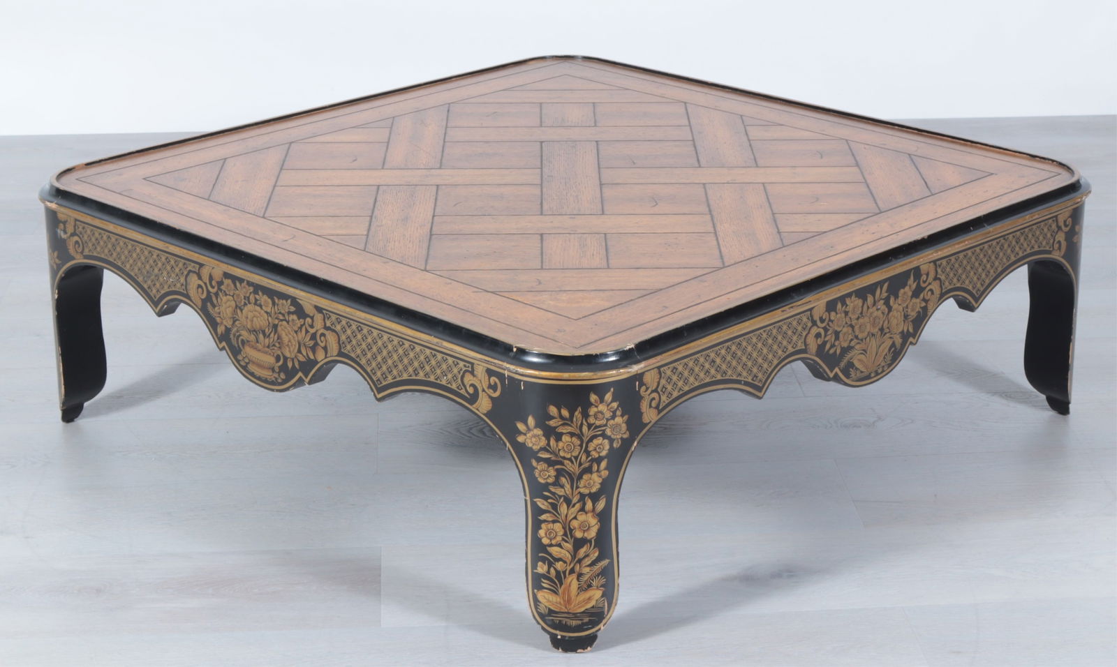 Chinoiserie Decorated Oak Coffee Table (1 of 6)