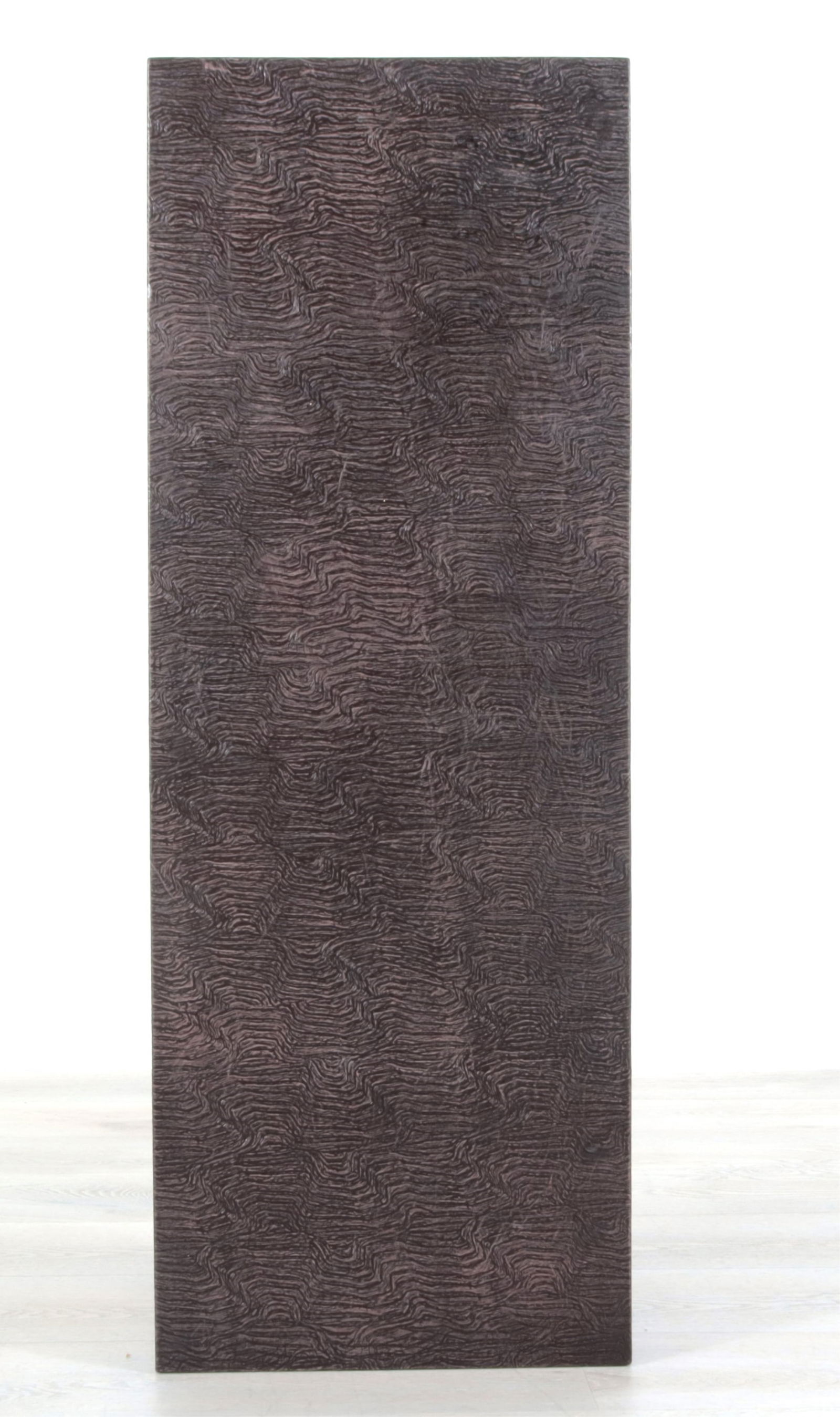 Chinese Style Faux Bois Textured Leather Low Table - 3