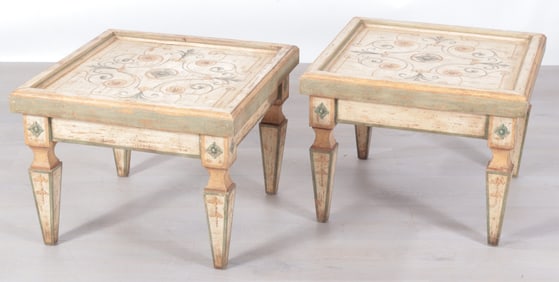 Pair of Italian Classical Style End Tables