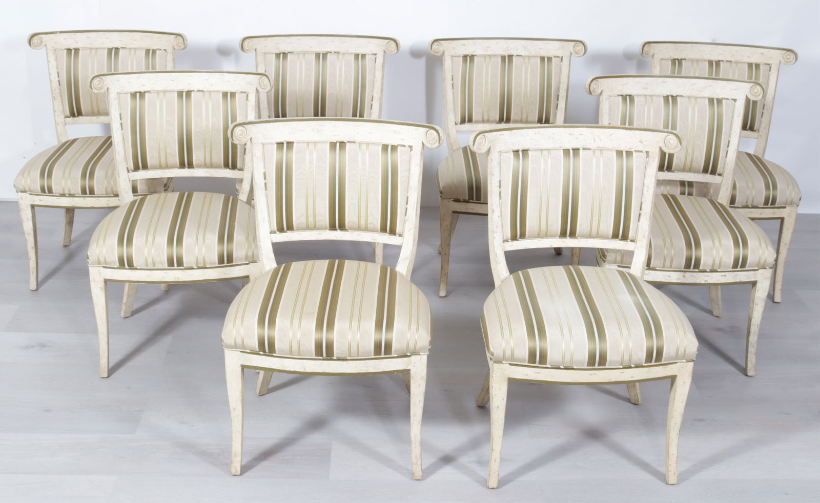 Classical Style Gold & Cream Painted Dining Chairs (1 of 9)