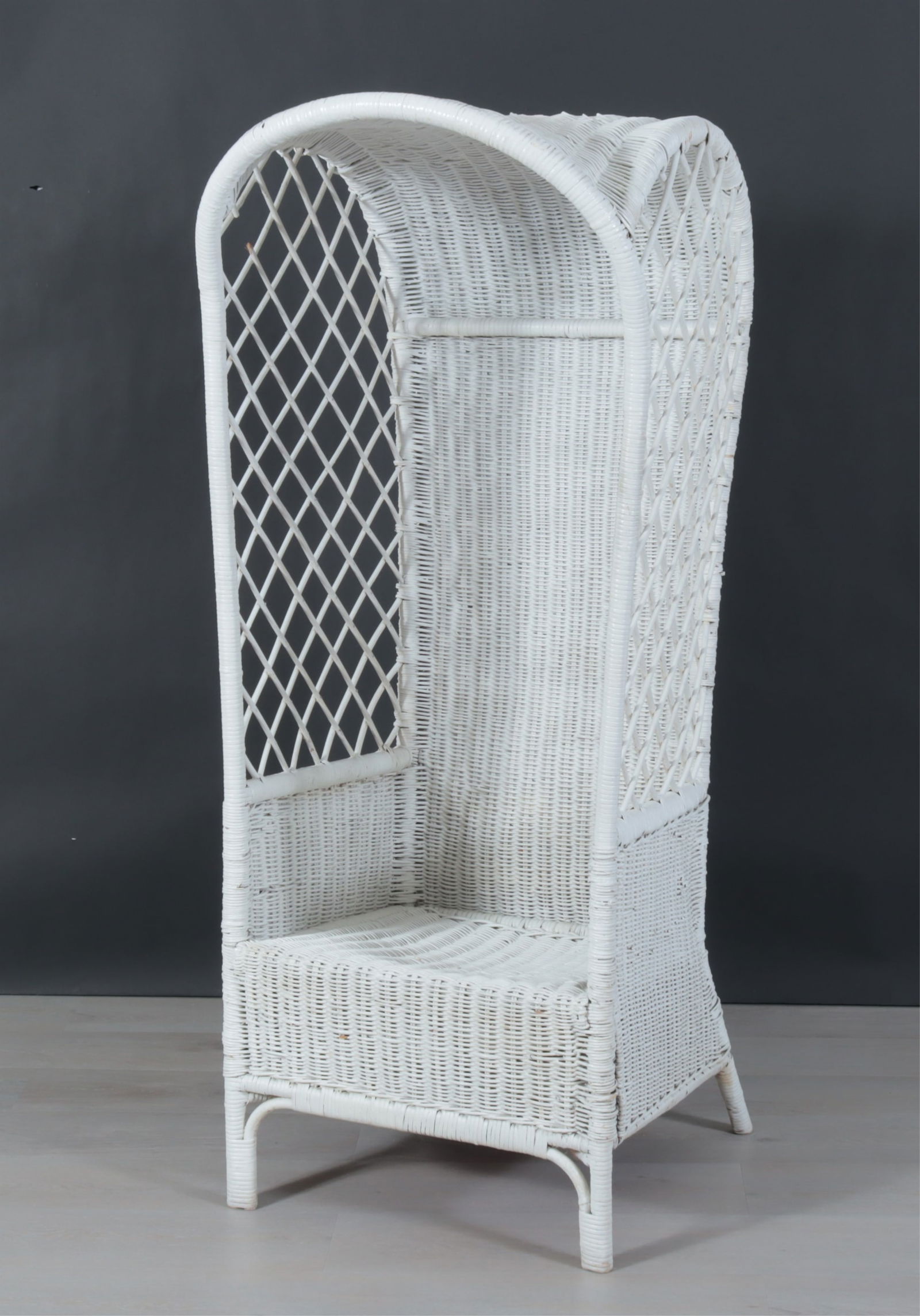 White Painted Rattan Porter's Chair (1 of 6)