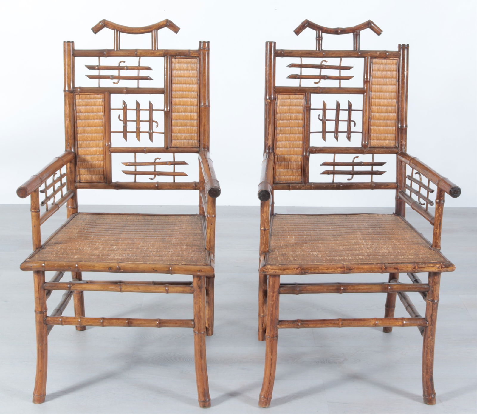 Pair of Brighton Pavillion Style Bamboo Chairs (1 of 9)