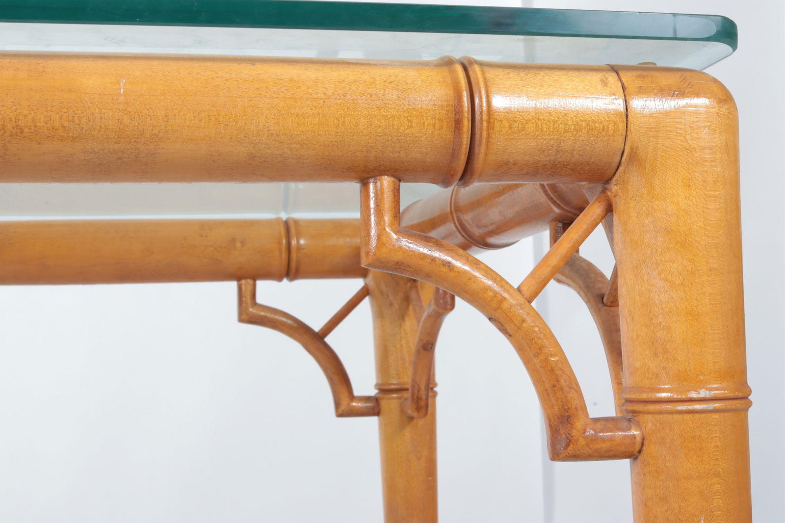 Faux Bamboo Cherry Parson's Table - 5