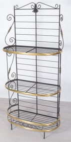 French Brass & Iron Bakers Rack