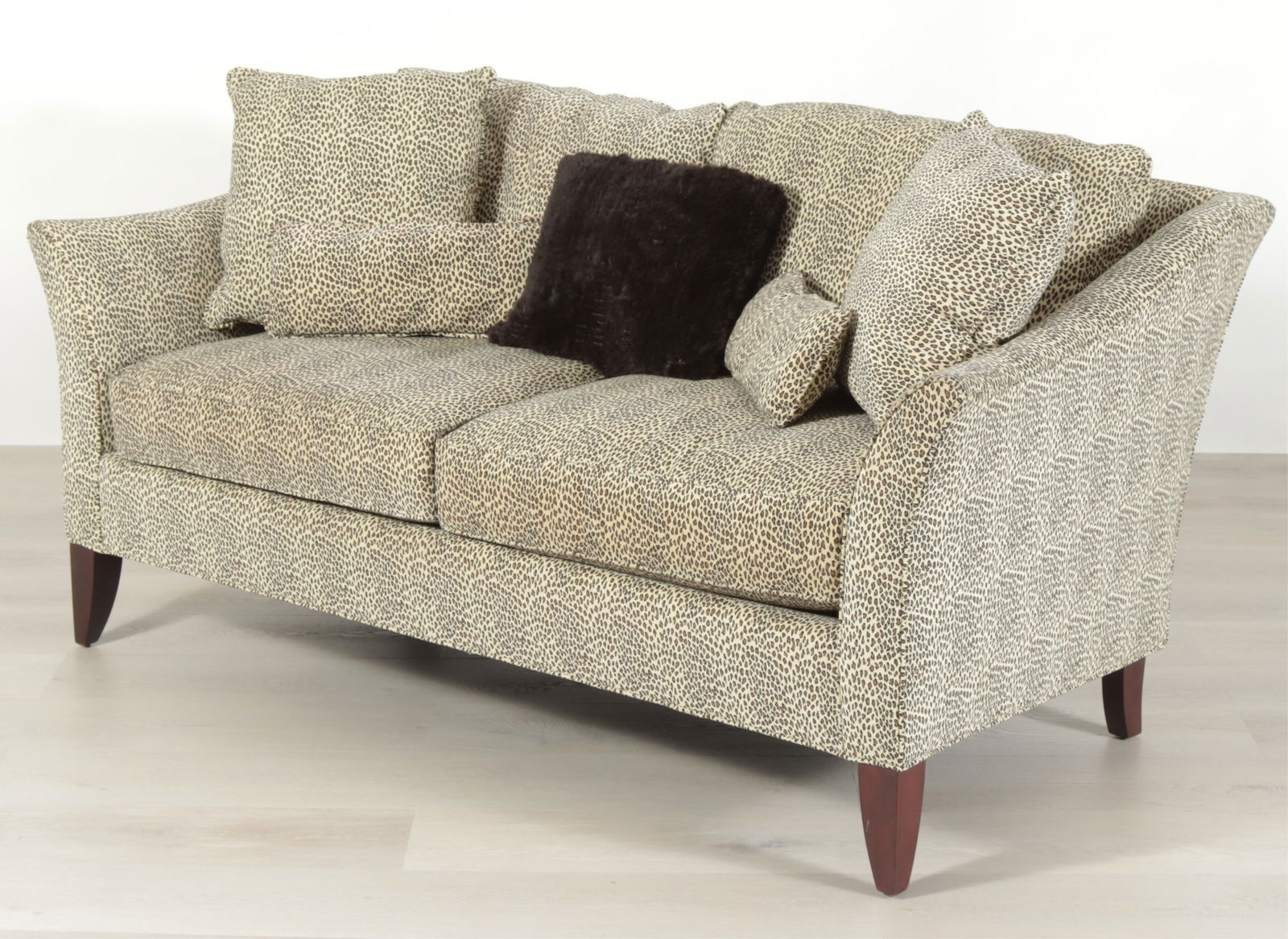 Stickley Leopard Suede Upholstered Sofa - 2