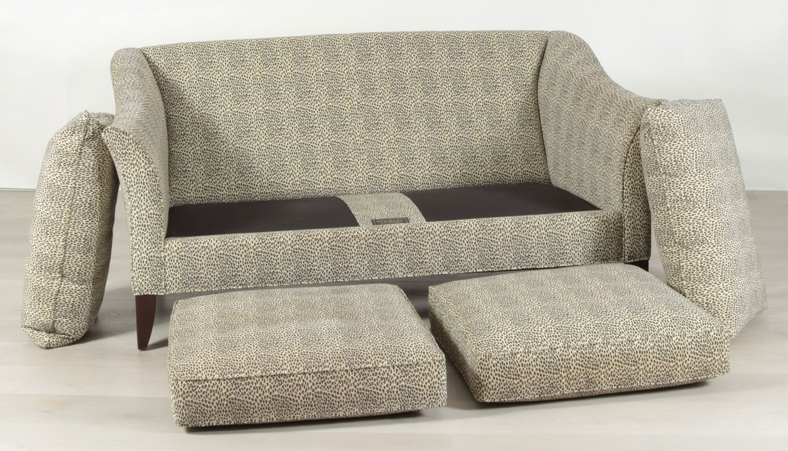 Stickley Leopard Suede Upholstered Sofa - 6