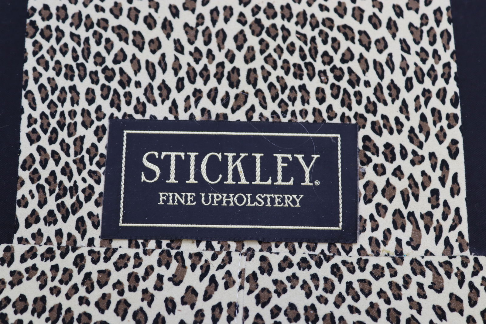 Stickley Leopard Suede Upholstered Sofa - 7