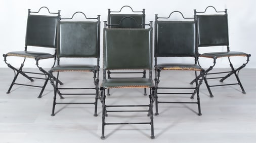 Set of 6 Ilana Goor Style Iron Side Chairs