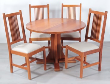 Stickley Cherry Breakfast Table & Chairs