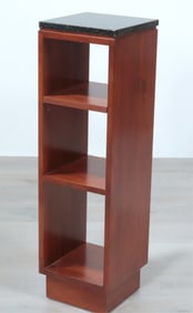 Diminutive Stickley Marble Top Mahogany Bookcase