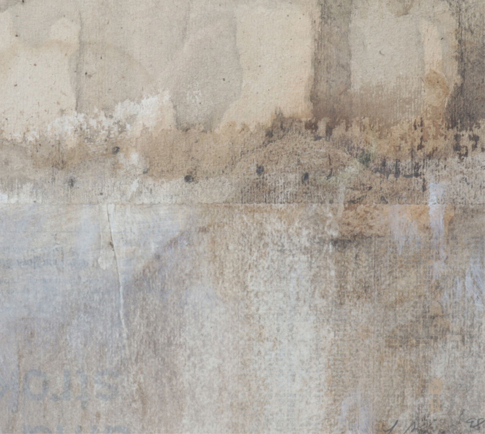 Lynda Fay Braun - Untitled, Wash on Paper: Lynda Fay Braun (American, b 1943) Untitled, wash on paper, pencil signed and dated 98 lower right. Dimensions: 16.75" H x 17.25" W 