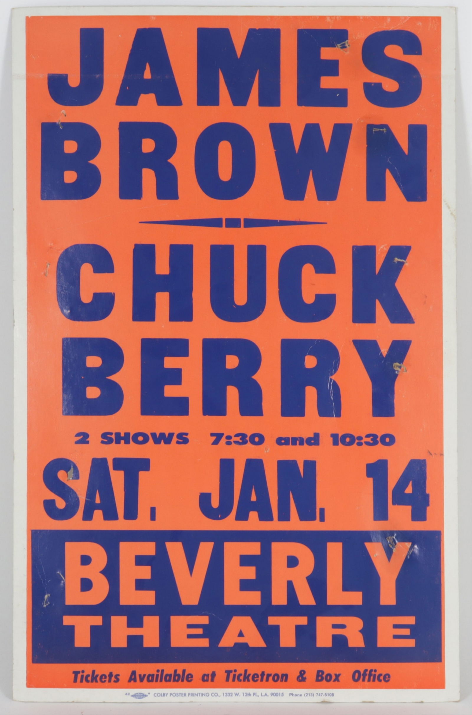 James Brown & Chuck Berry Concert Poster (1 of 6)