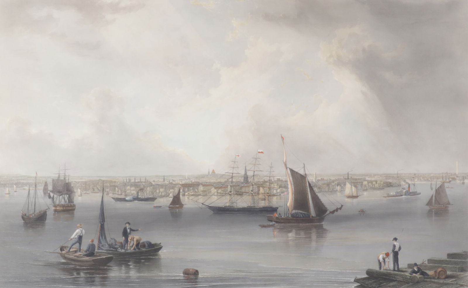 After John W Hill - Boston Harbor Engraving (1 of 11)