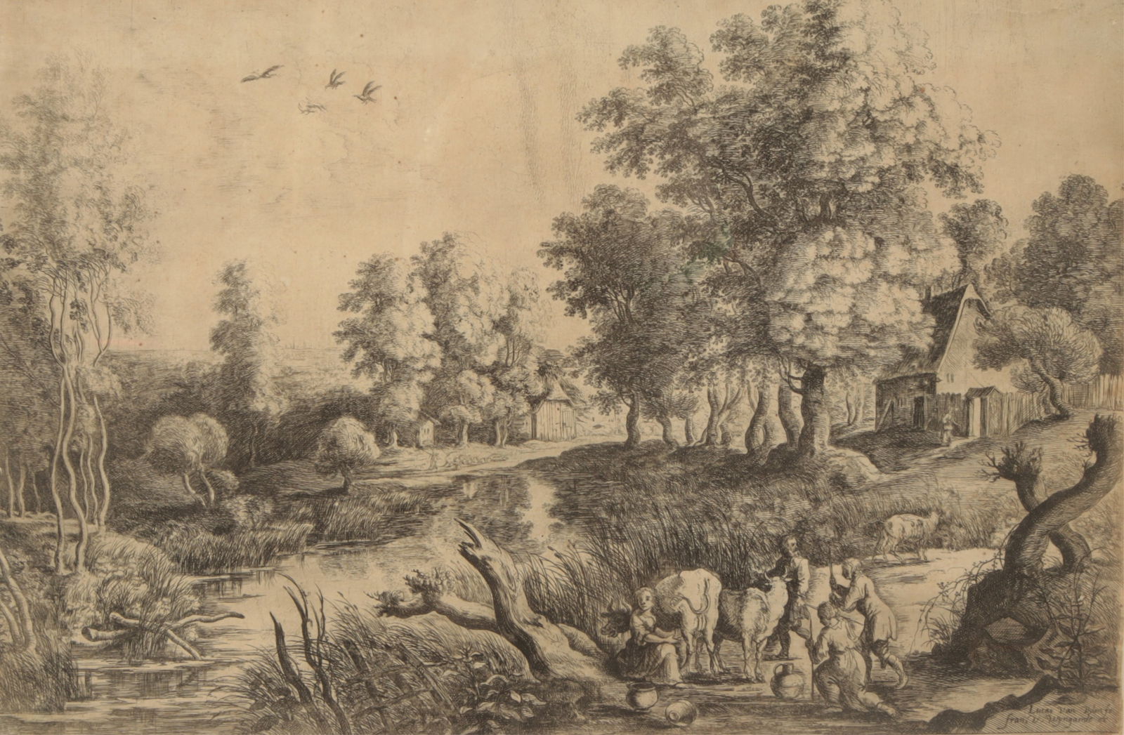 19th Print and Two Landscape Etchings - 7