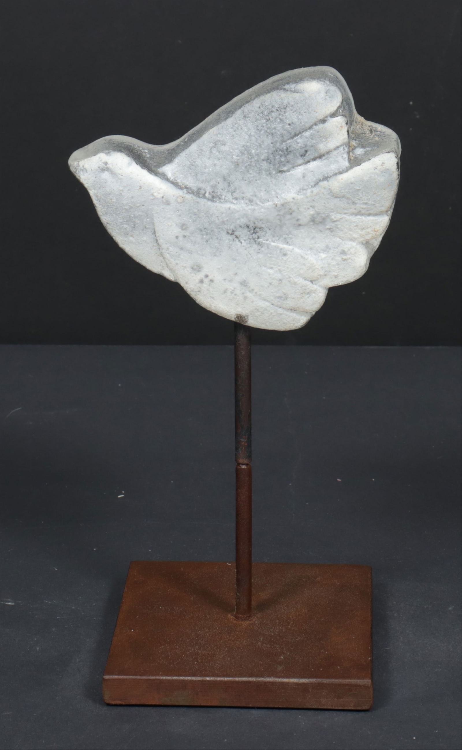 Marlene Rose - Sand-Cast Glass Dove: Marlene Rose (American, b 1967) Sand-Cast Glass Dove, signed verso, dated 2023 Dimensions: 9.25" H