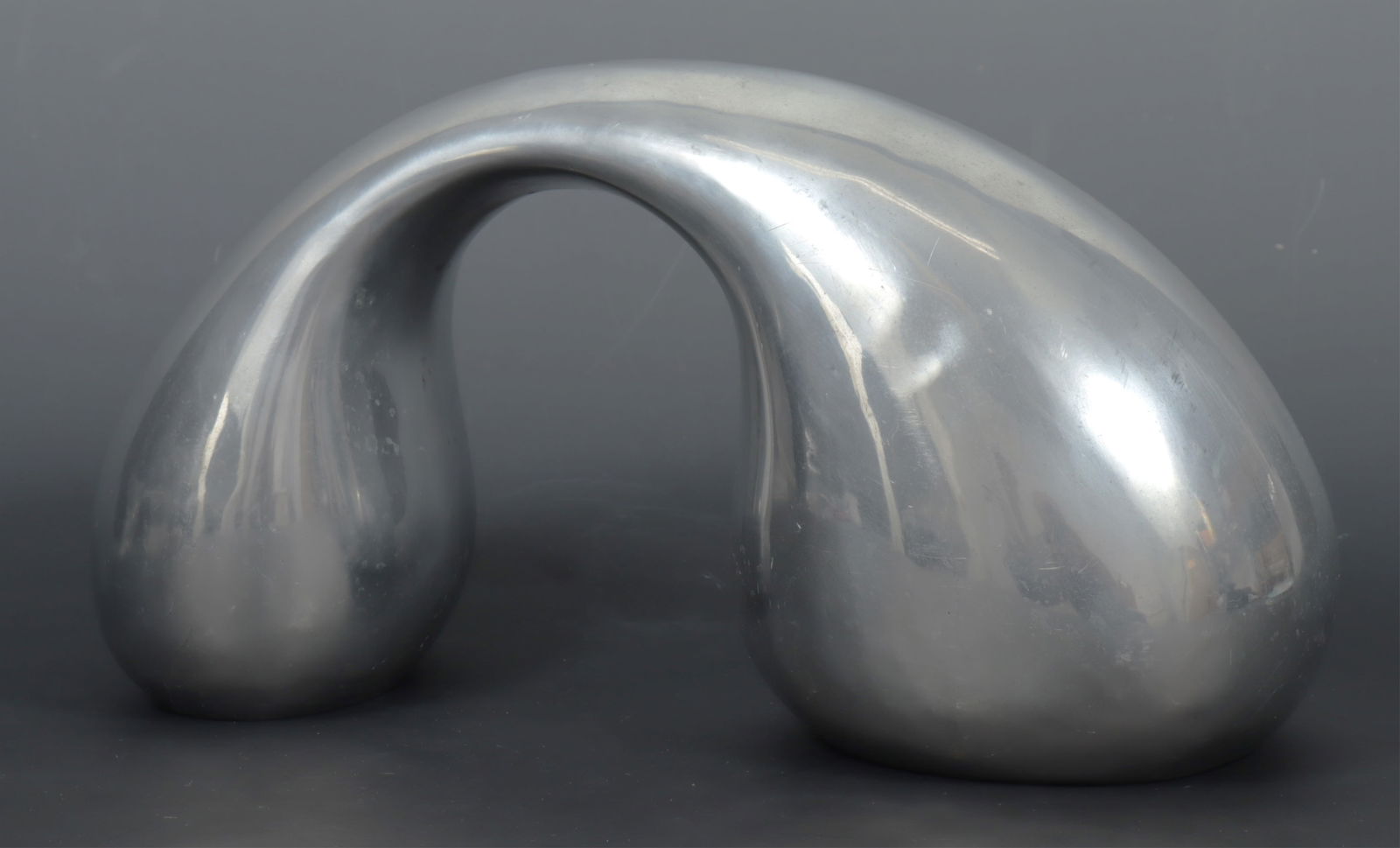 Eva & Peter Moritz for Ikea Amorphic Sculpture: Eva & Peter Moritz for Ikea, amorphic aluminum sculpture, circa 1980. Dimensions: 14" wide