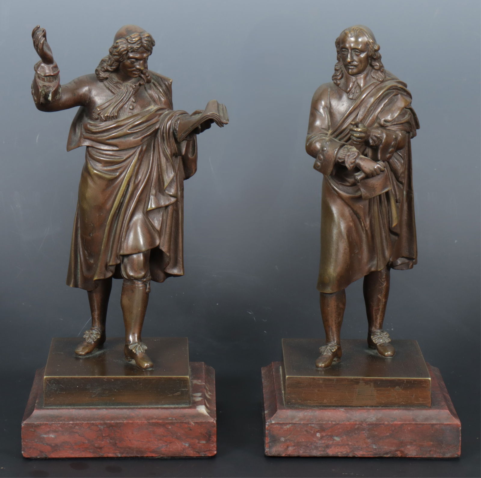 Etienne Melingue - Bronzes, Moliere & Cornielle (1 of 8)