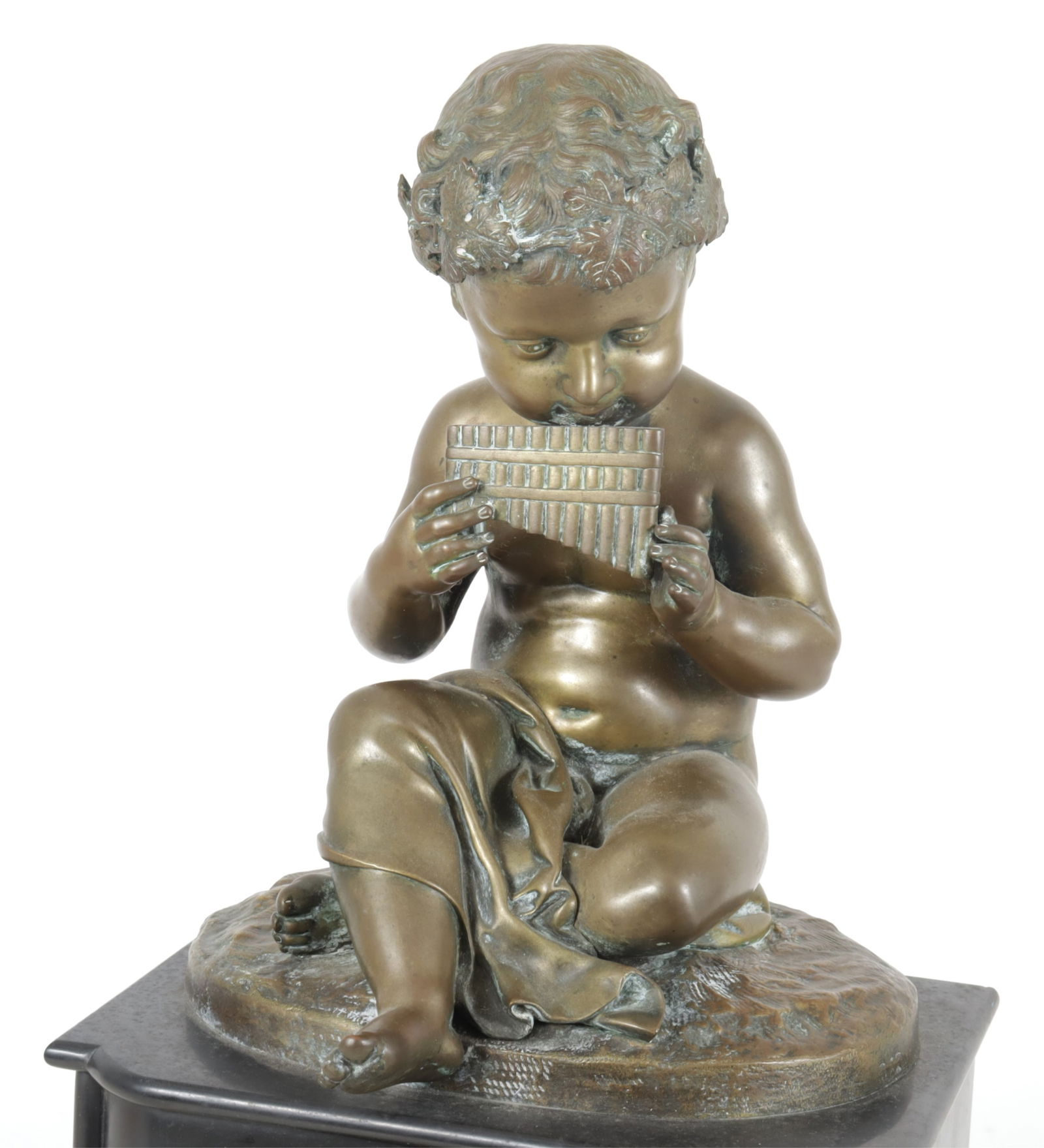 Continental Figural Bronze & Slate Clock, 19th C - 2